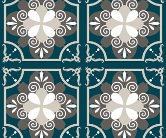 Azulejo Decorativo Fondo Elegante Forma Simétrica Europea