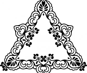 Diseño Decorativo Triángulo Con El Resumen Marco Vintage