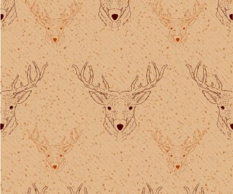사슴 머리 패턴