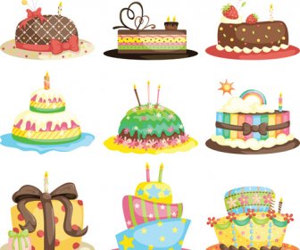 Vektor Kreatif Kue Ulang Tahun Yang Lezat