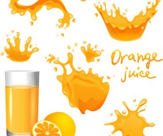 delicious juice drink design vectors