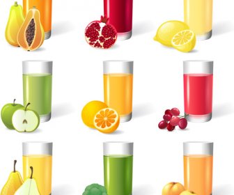 Delicious Juice Drink Design Vectors 2