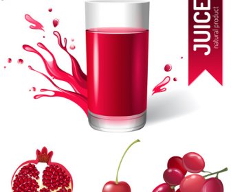 Delicious Juice Drink Design Vectors 3