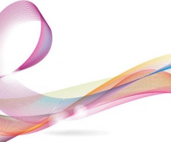 Designed Colorful Abstract Wave Background Vector Graphic