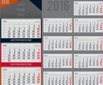 Desk Calendar Template16 Vector
