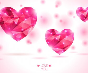 Diamond Heart Creative Vector Graphics