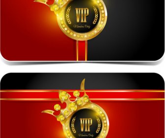 Diamond vip kartu merah dan hitam vektor