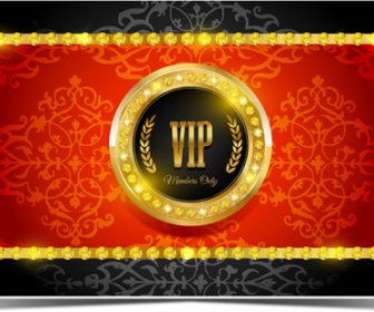 Diamond vip kartu merah dan hitam vektor