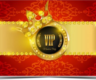 Diamond vip kartu merah dan hitam vektor