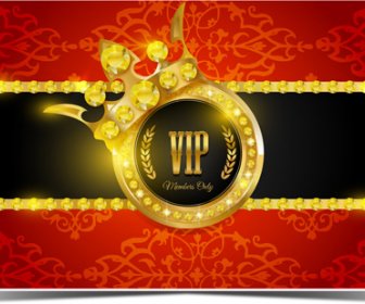 Diamond vip kartu merah dan hitam vektor