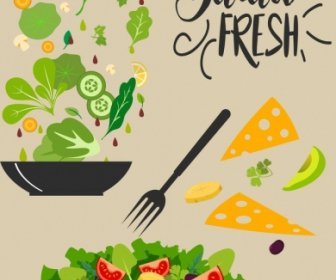 Diät-Banner Frisches Gemüse Essen Dekoration