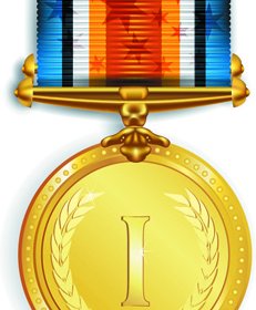 Vektor Medali Penghargaan Yang Berbeda Set 3