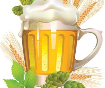 องค์ประกอบที่แตกต่างกันเบียร์ครอบคลุมสำหรับป้ายชื่อและพื้นหลัง