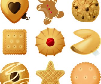 Different Food Objects Icons Vector