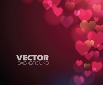 Different Heart Background Art Vector
