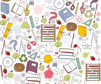Different School Symbols Mix Vector -2