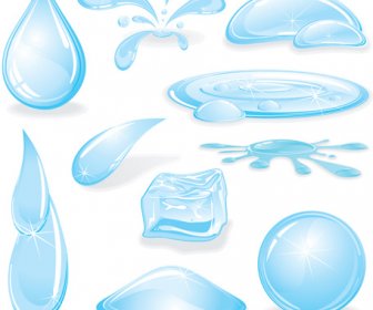 Different Shapes Water Drop Creative Design