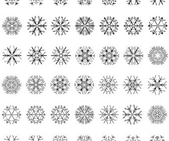Copo De Nieve Diferentes Patrones Diseño Vector De Elementos