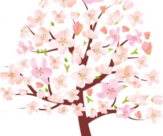 Different Spring Tree Elements Vector