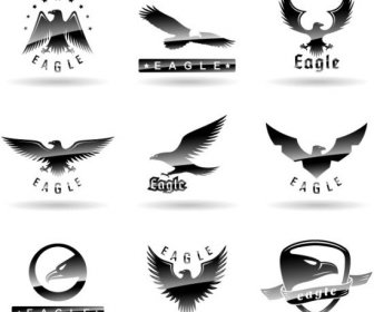 gaya yang berbeda dari logo desain elemen vektor