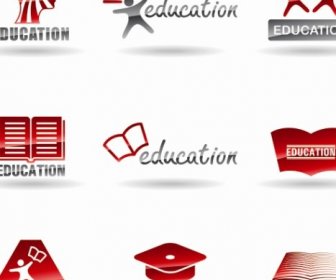 gaya yang berbeda dari logo desain elemen vektor