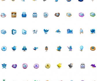 Different Twitter Icons Set