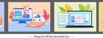 Digital Media Background Templates Computing Sketch Colorful Classic