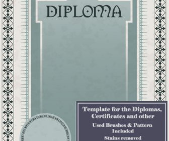 Diplomas And Certificates Design Vector Template