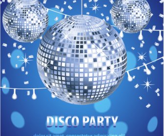 La Serata Disco Party Neon Sfondo Vettore