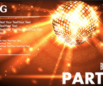 Disco Night Party Neon Background Vector