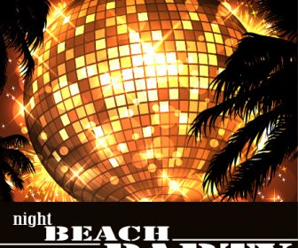 Disco Nacht Party Neon Hintergrund Vektor