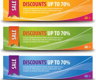 Discount Banners Vector Graphic