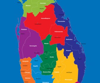 District And Province Map Of Sri Lanka