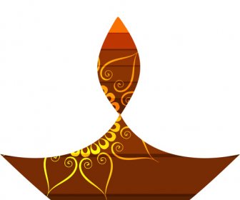 Vettore Della Priorità Bassa Di Diwali Rilassan Carta Decorativel