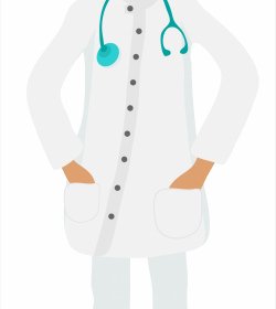 Doctor Job Icon Colored Cartoon Character Sketch