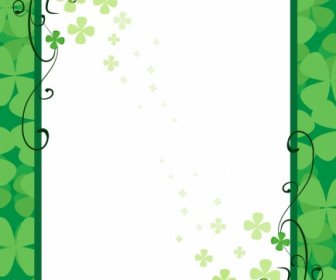 문서 테두리 서식 파일 녹색 꽃 장식