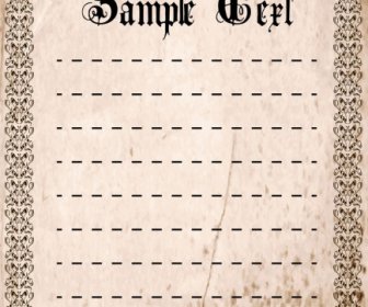 Document Border Template Grunge Vintage Seamless Design