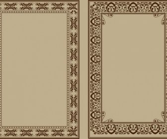 Document Borders Sets Classical Repeating Seamless Design
