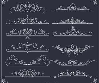 ドキュメント装飾要素ヨーロッパ対称手描き曲線