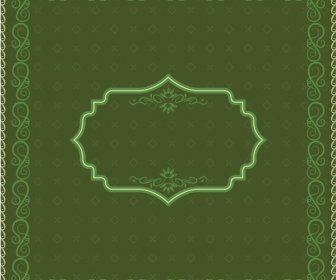 Document Decorative Template Classical Green Design