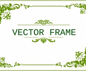 Document Frame Template Classical Green Curves Design