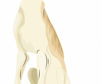 ícone Do Cão Colorido Desenho Animado Personagem Desenhado à Mão