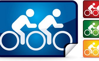 Vetor De ícone De Bicicleta Dupla
