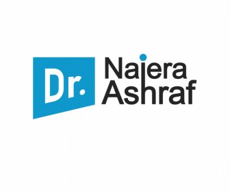 dr naiera ashraf logo template elegant contrast texts sketch