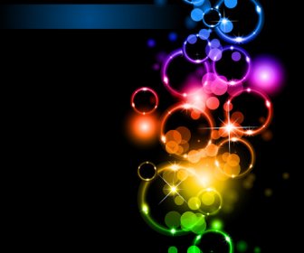 Dream Background With Light Effects Design Vector