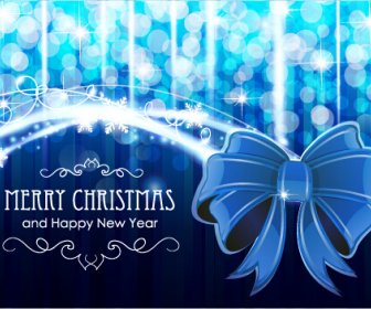 Sonho Azul Natal Com Arte De Fundo Brilhante De Ano Novo