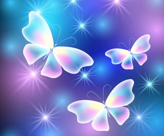 бабочка мечта с блестящими фоне вектор