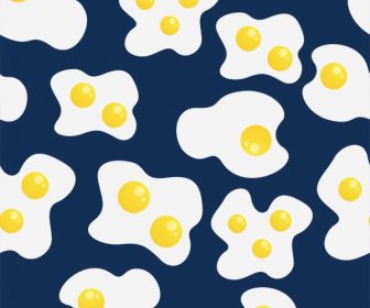 Dried Eggs Background Repeating Colored Design