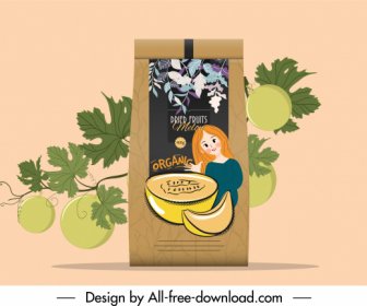 Dried Fruit Packaging Template Elegant Classical Handdrawn Decor
