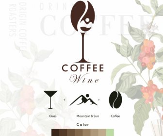 Drink Menu Cover Template Elegant Blurred Coffee Floral